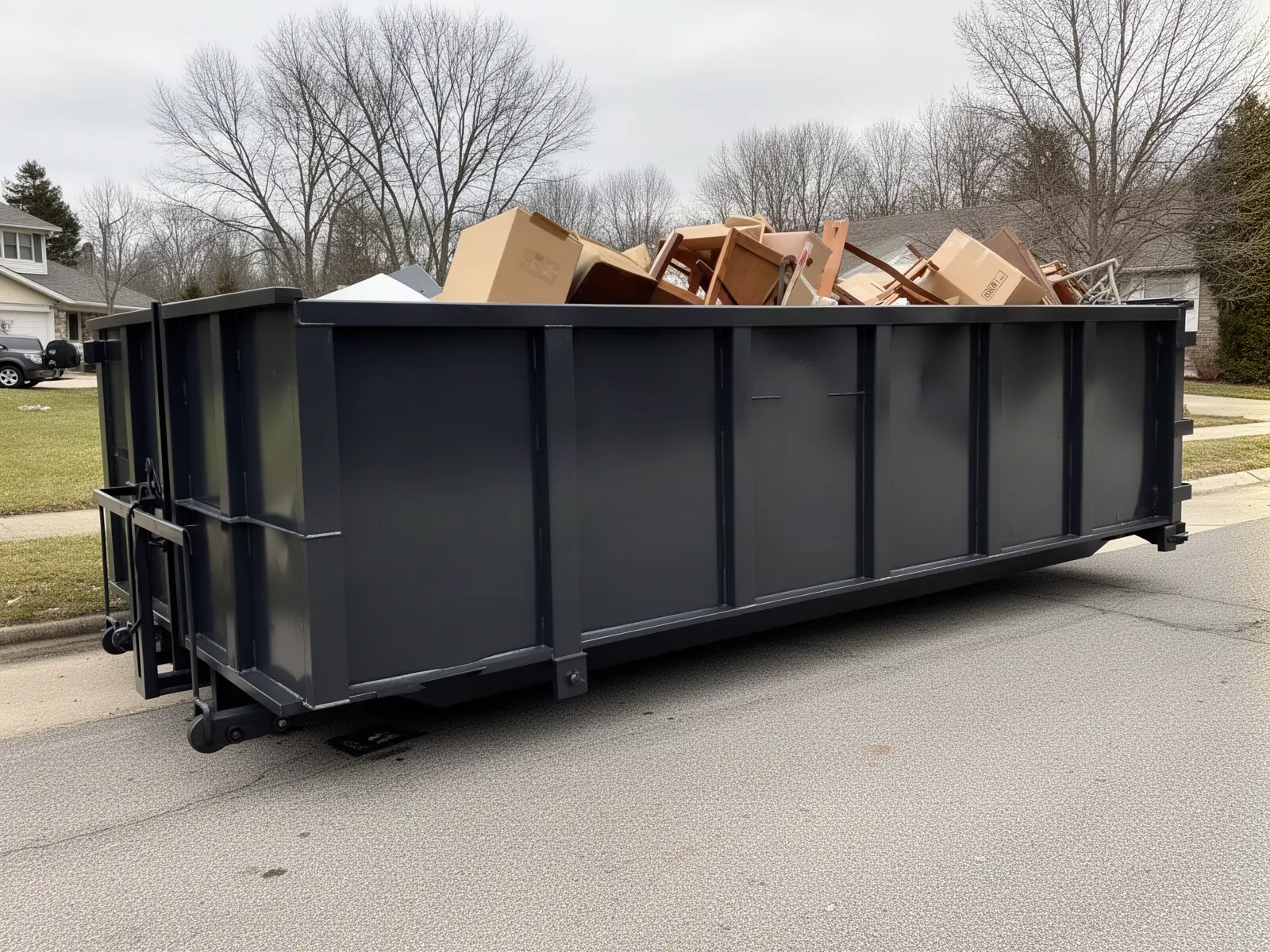 Roll-off dumpster from Big Clint's Dumpster Rentals & Hauling in New Castle, DE